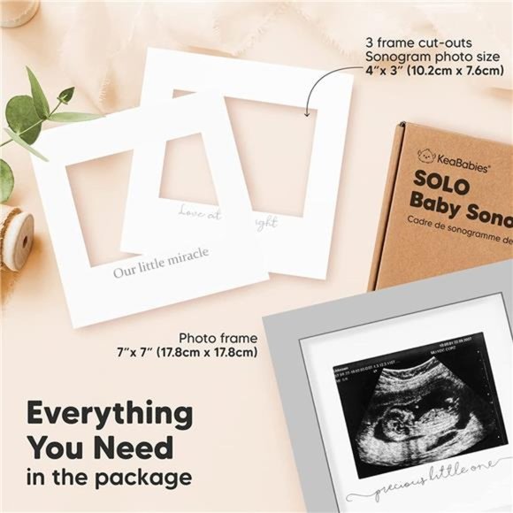 Baby Sonogram Picture Frame - Pregnancy Announcement Photo Frames(Cloud Gray) - Picture 2 of 6